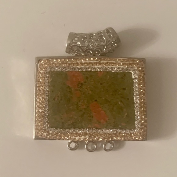 Lot of SEVEN Large Stone and Crystal Pendants - Picture 5 of 10